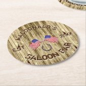 アメリカ素朴ンサロンバー ラウンドペーパーコースター (アングル)