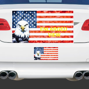 アメリカ素朴国旗にワシ シール