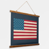 アメリカ素朴国旗のウォールアートタペストリー 吊り下げ型タペストリー (傾斜あり)