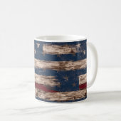 アメリカ素朴国旗のクラシックマググ コーヒーマグカップ (正面右)