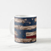アメリカ素朴国旗のクラシックマググ コーヒーマグカップ (正面左)