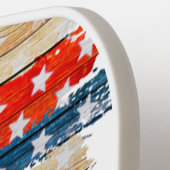 アメリカ素朴国旗のモノグラムのピックボールパドル ピックルボールラケット (左詳細)