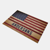 アメリカ素朴国旗の愛国的なスターストライプズ ドアマット (アングル)