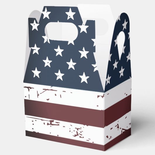 アメリカ素朴国旗の星とストライプ フェイバーボックス (オープン)