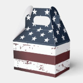 アメリカ素朴国旗の星とストライプ フェイバーボックス (正面サイド)
