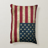 アメリカ素朴国旗の枕 アクセントクッション (裏面(縦))