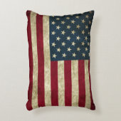 アメリカ素朴国旗の枕 アクセントクッション (正面(垂直))