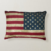 アメリカ素朴国旗の枕 アクセントクッション (裏面)
