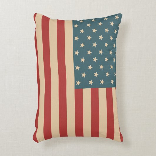 アメリカ素朴国旗の装飾用クッション アクセントクッション (正面(垂直))