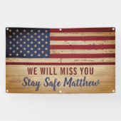 アメリカ素朴国旗の軍隊の遠くにパーティー 横断幕 (横)