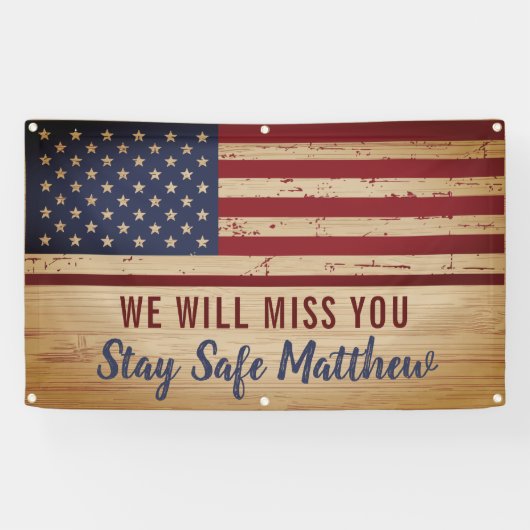 アメリカ素朴国旗の軍隊の遠くにパーティー 横断幕 (横)