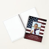 アメリカ素朴国旗軍隊葬儀ゲストブック ノートブック (内部)