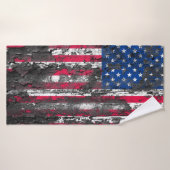 アメリカ素朴国旗 バスタオル (バスタオル)