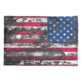 アメリカ素朴国旗 枕カバー (裏面)