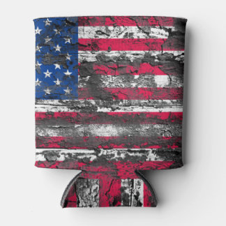 アメリカ素朴国旗 缶クーラー