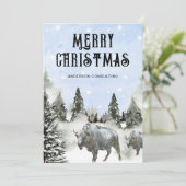 アメリカ素朴西部聖降誕祭ビジネス シーズンカード (スタンド正面)