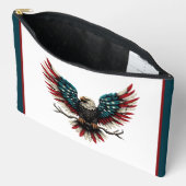 アメリカ素朴/アメリカ産ハゲの鷲 アクセサリーポーチ (見開き)