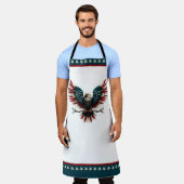 アメリカ素朴/アメリカ産ハゲの鷲 エプロン (着用した状態)