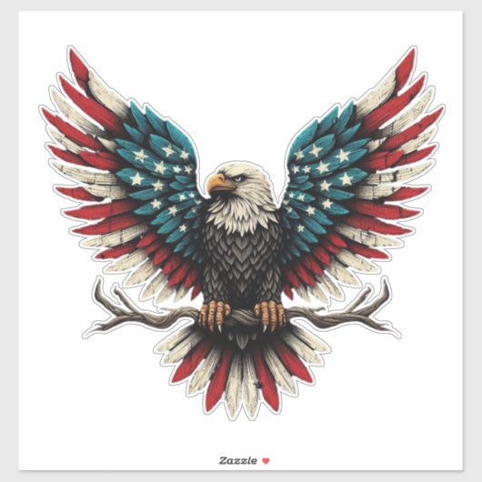 アメリカ素朴/アメリカ産ハゲの鷲 シール (シート)