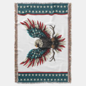 アメリカ素朴/アメリカ産ハゲの鷲 スローブランケット (正面縦)