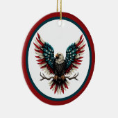 アメリカ素朴/アメリカ産ハゲの鷲 セラミックオーナメント (右)