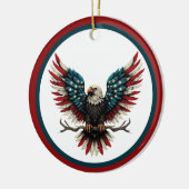 アメリカ素朴/アメリカ産ハゲの鷲 セラミックオーナメント (左)