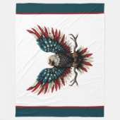 アメリカ素朴/アメリカ産ハゲの鷲 フリースブランケット (正面)