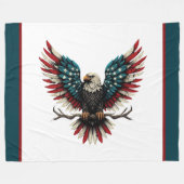 アメリカ素朴/アメリカ産ハゲの鷲 フリースブランケット (正面(横))