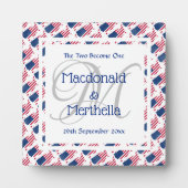 アメリカ結婚記念ギフトカスタムモノグラム フォトプラーク (正面)