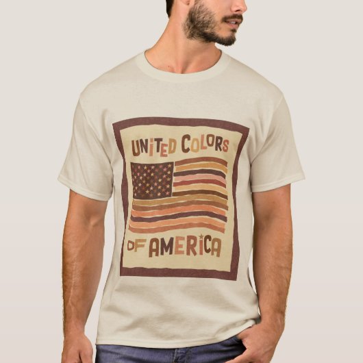 アメリカ統一されたの色 Tシャツ (正面)