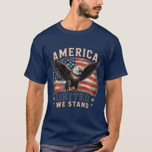 アメリカ統一された国旗のTシャツに愛国心がある Tシャツ