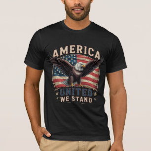 アメリカ統一された国旗のTシャツに愛国心がある Tシャツ