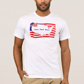 アメリカ統一された州と国旗 Tシャツ