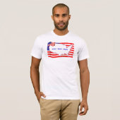 アメリカ統一された州と国旗 Tシャツ (正面フル)