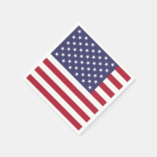アメリカ統一された州アメリカ国旗のナプキン スタンダードカクテルナプキン (角)