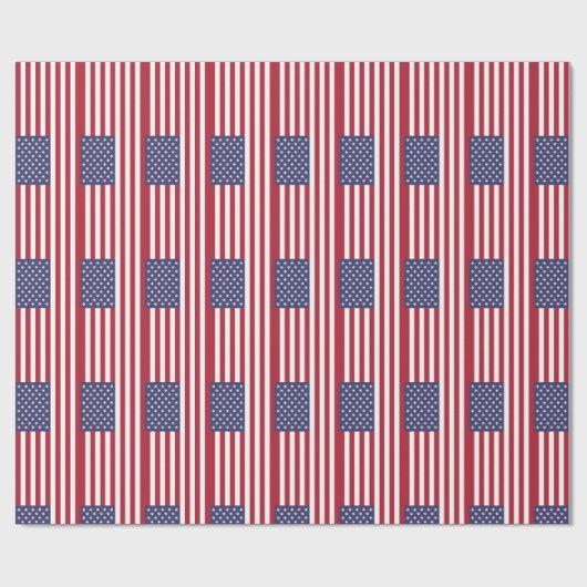 アメリカ統一された州アメリカ国旗の包み紙 ラッピングペーパー (フラット)