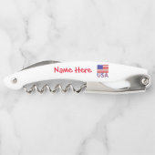 アメリカ統一された州アメリカ国旗の赤個人用設定 ソムリエナイフ (裏面)