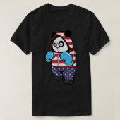 アメリカ統一された州ボクシングパンダベア Tシャツ (デザイン正面)