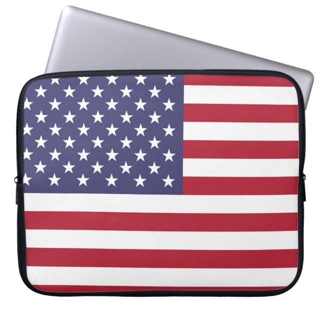 アメリカ統一された州米国国旗 ラップトップスリーブ (正面)