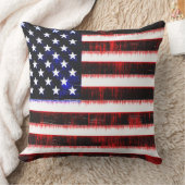 アメリカ統一された州 – アメリカ国旗、霧雨 クッション (ブランケット)