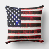 アメリカ統一された州 – アメリカ国旗、霧雨 クッション (裏面)