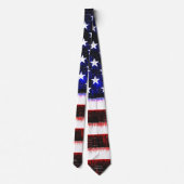 アメリカ統一された州 – アメリカ国旗、霧雨 ネクタイ (裏面)