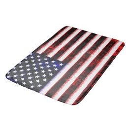 アメリカ統一された州 – アメリカ国旗、霧雨 バスマット