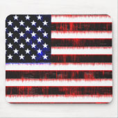 アメリカ統一された州 – アメリカ国旗、霧雨 マウスパッド (正面)