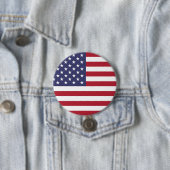 アメリカ統一された州USAフラグ丸型ボタン 缶バッジ (インサイチュ)