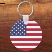 アメリカ統一された州USA国旗のキーチェーン キーホルダー (正面)