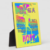 アメリカ統一デザイン：希望と強さ フォトプラーク (側面)