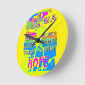 アメリカ統一デザイン:希望と強さ ラウンド壁時計 (傾斜)