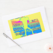 アメリカ統一デザイン:希望と強さ 長方形シール (封筒)