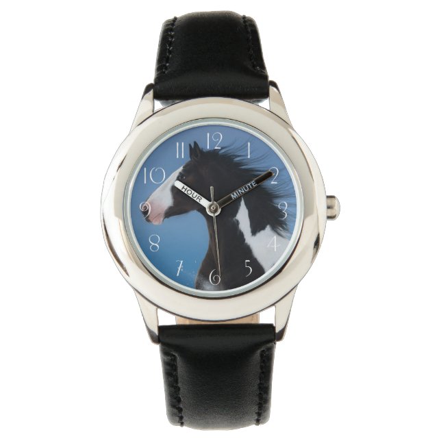 アメリカ絵を描の馬 腕時計 (正面)